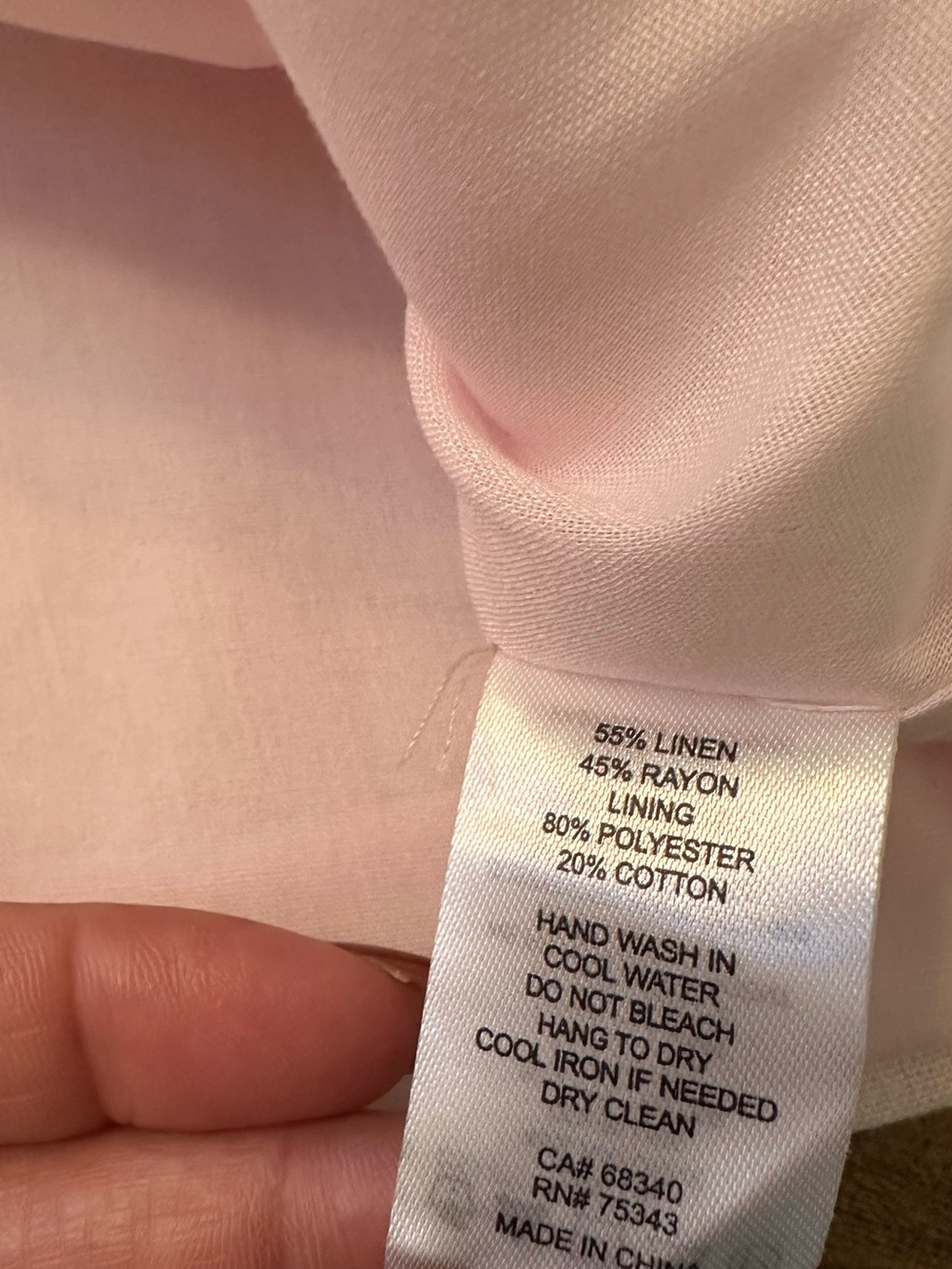 Joie Pale Pink Button-Front Crop Top - Picture 4 of 5